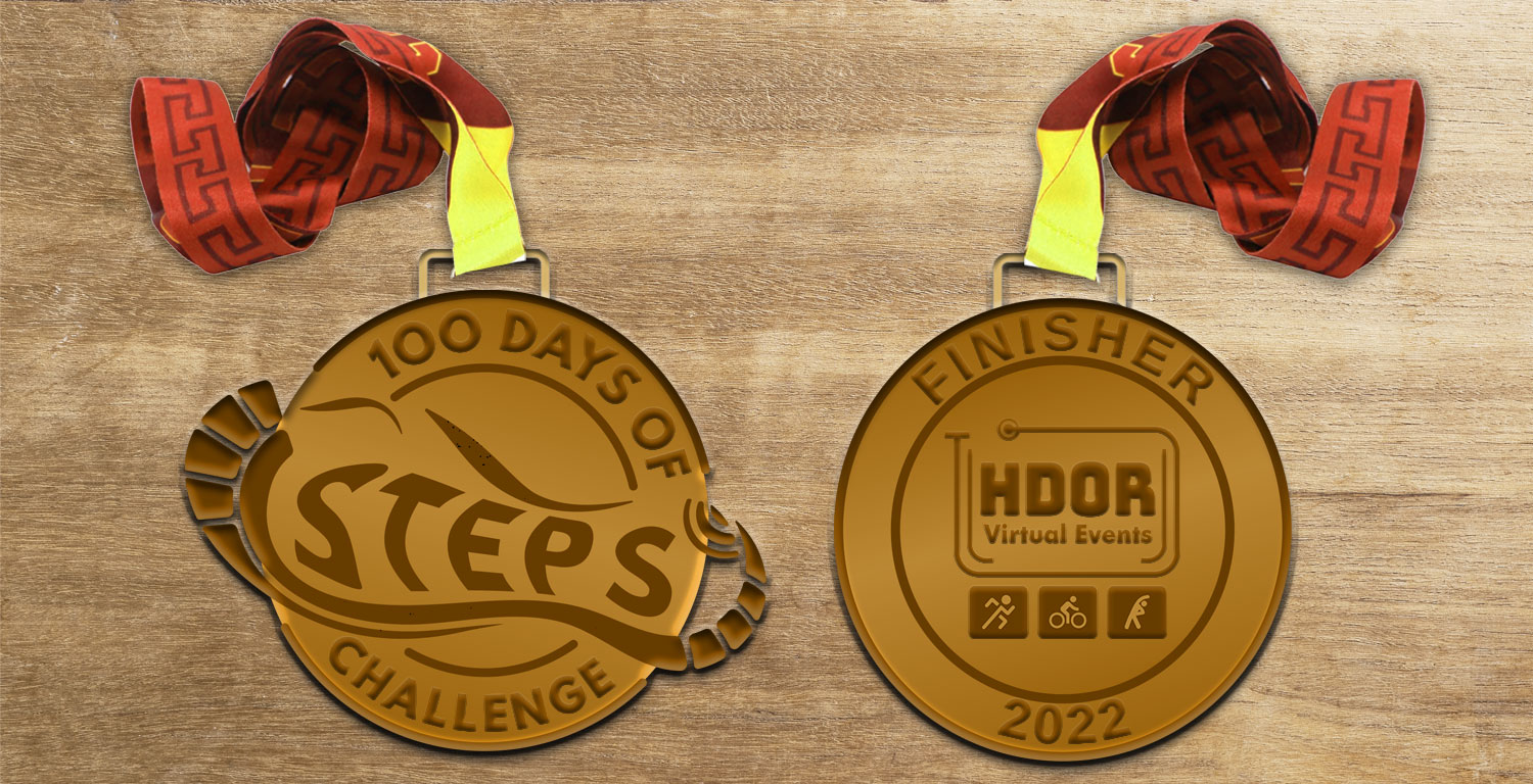 100days steps challenge medal